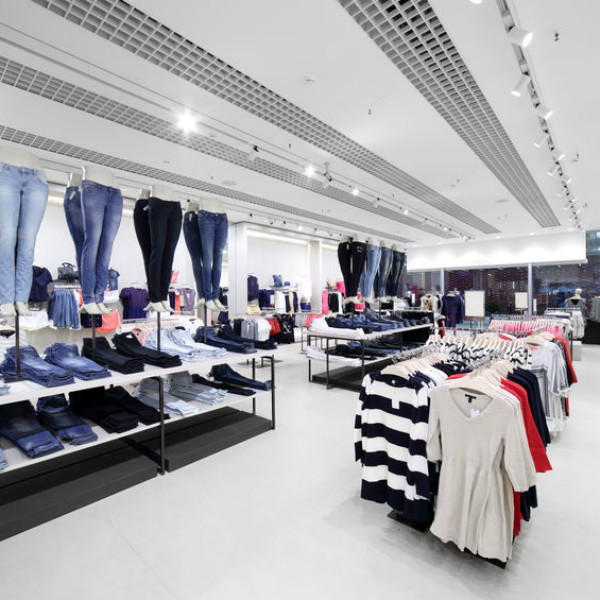 Retail clothing store sales display